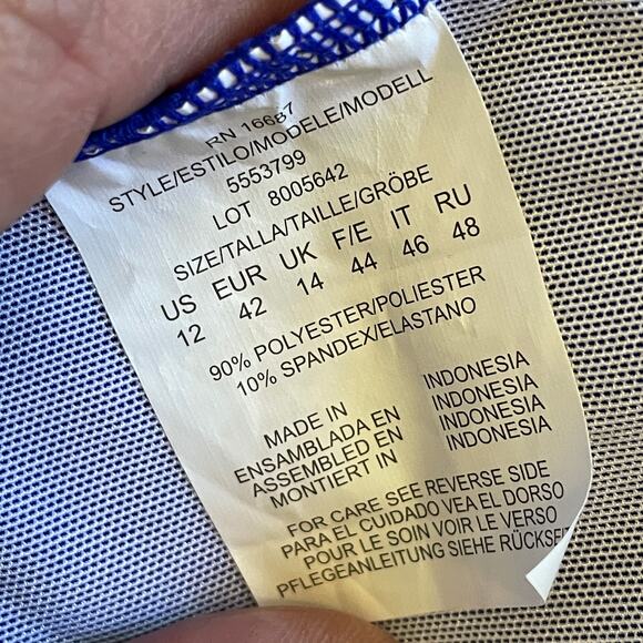 NWT Swim Solutions Tummy Control Bust Support Twist Front Crochet Swimdress - Picture 14 of 15